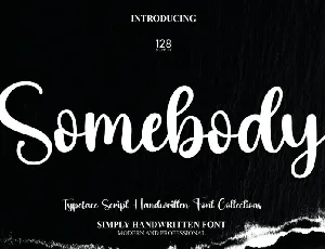 Somebody Script font