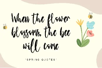 Spring has come - personal use font