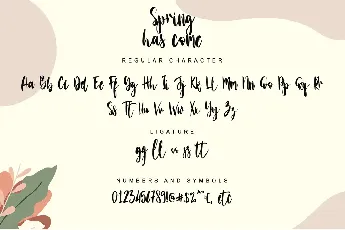 Spring has come - personal use font