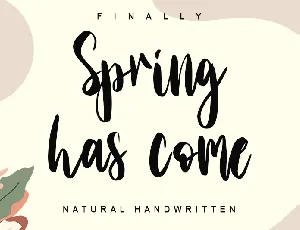 Spring has come - personal use font