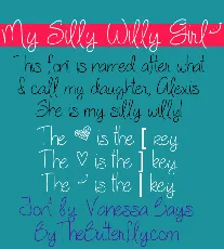 My Silly Willy Girl font