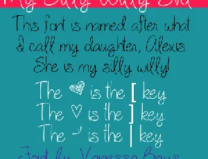 My Silly Willy Girl font