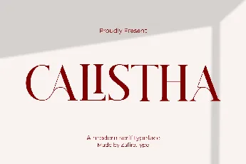 Calistha Serif font