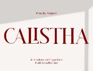 Calistha Serif font