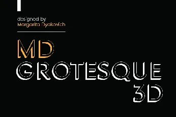 MD Grotesque 3D Family font