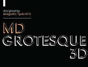 MD Grotesque 3D Family font