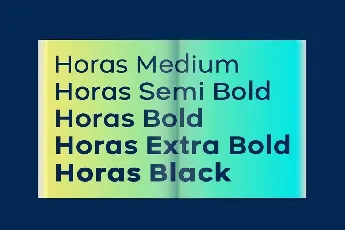 Horas Family font