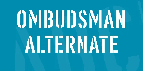 Ombudsman Alternate font