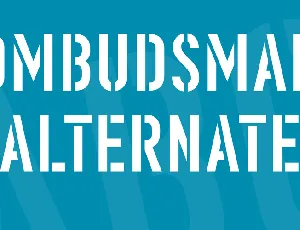 Ombudsman Alternate font