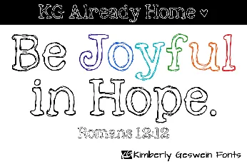 KG Already Home font