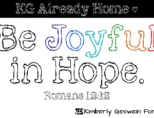 KG Already Home font