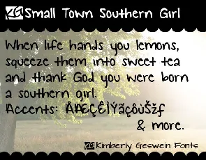 KG Small Town Southern Girl font