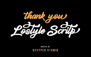 Lostyle Script font