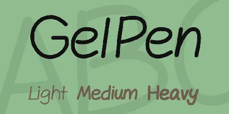 GelPen font