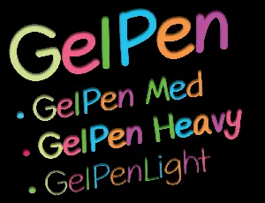 GelPen font