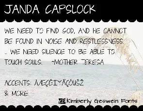 Janda Capslock font