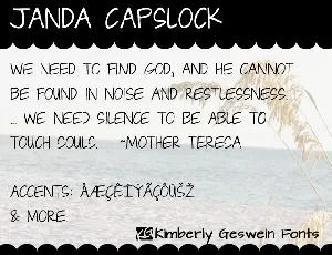 Janda Capslock font