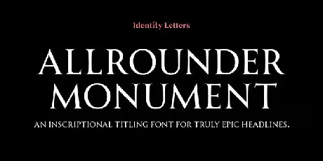 Allrounder Monument Family font