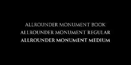 Allrounder Monument Family font