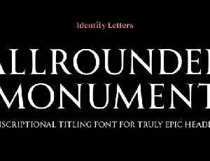 Allrounder Monument Family font