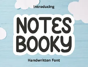 Notes Booky Display font