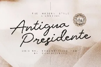 Antigua Presidente Script font