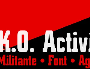 K.O. Activista* font