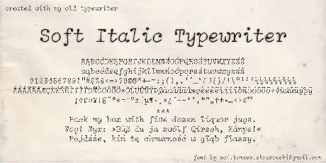 Soft Italic Typewriter font