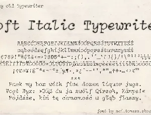 Soft Italic Typewriter font