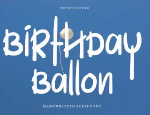 Birthday Ballon font