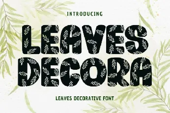 Leaves Decora Display font