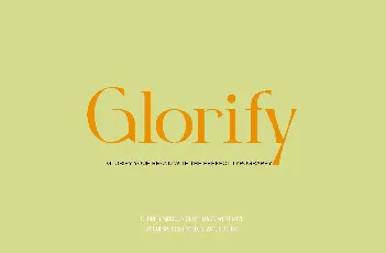 Glorify font