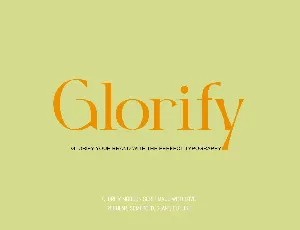 Glorify font