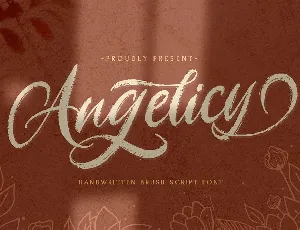 Angelicy Textured Brush font