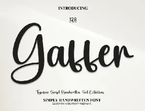 Gaffer Script font