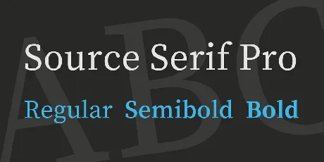 Source Serif Pro font