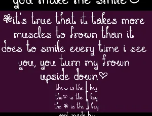 You Make Me Smile font