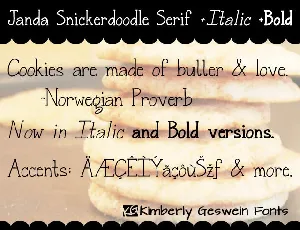 Janda Snickerdoodle Serif font