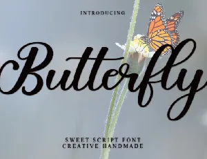 Butterfly Calligraphy Typeface font