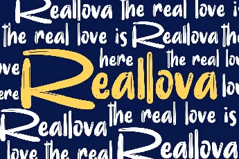 Reallova Brush font