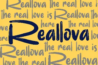 Reallova Brush font