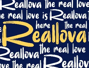 Reallova Brush font