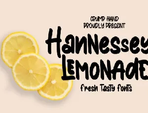 Hannessy Lemonade Display font