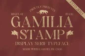 Gamilia Stamp font