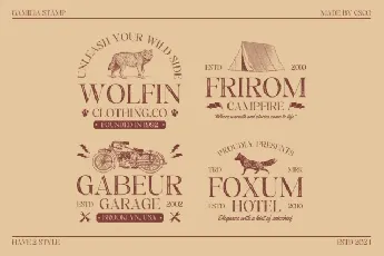 Gamilia Stamp font