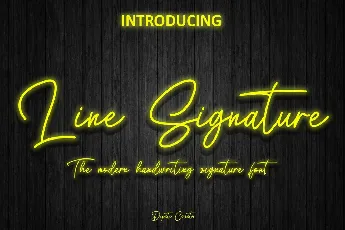 Line Signature font