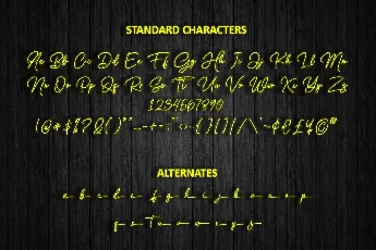 Line Signature font