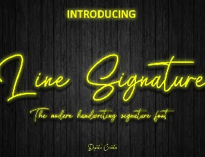 Line Signature font