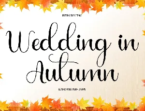 Wedding in Autumn font