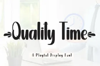 Quality Time Display font